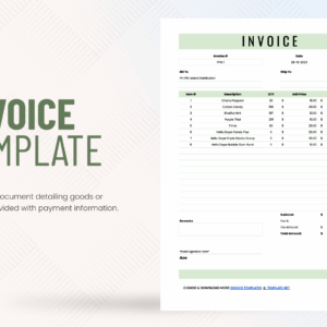 Invoice Template Sheet